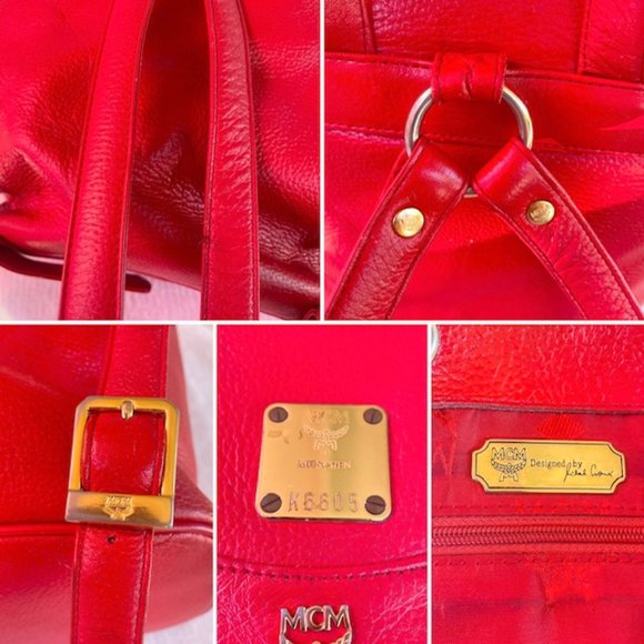 AUTHENTIC MCM Red Backpack - Picture 7 of 12